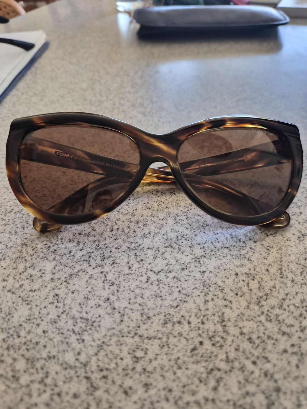 Tom Ford Anouk Tortoise Shell Sunglasses TF578 Brown Gradient Cat Eye Frame